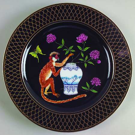 Monkey Garden Salad/Dessert Plate