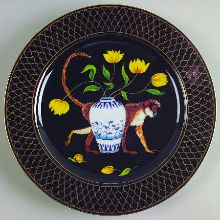 Monkey Garden Salad/Dessert Plate