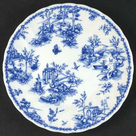 Toile Blue (Scalloped) Bread & Butter Plate