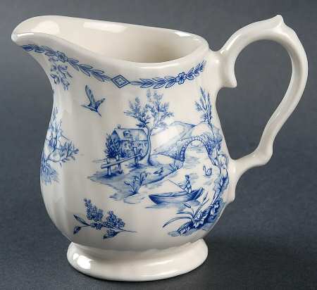 Toile Blue (Scalloped) Creamer
