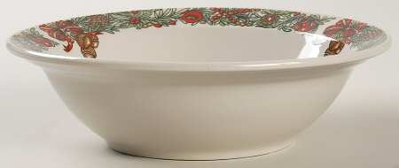 Holiday Wreath Rim Cereal Bowl