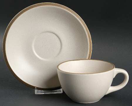 Kalahari Sands Flat Cup & Saucer Set by Crown Ceramics