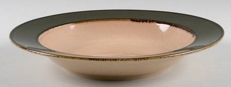 Rustique Green Rim Soup Bowl