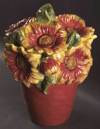 Sunburst Figural Cookie Jar & Lid