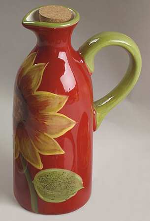Sunburst Oil Jar & Cork Stopper