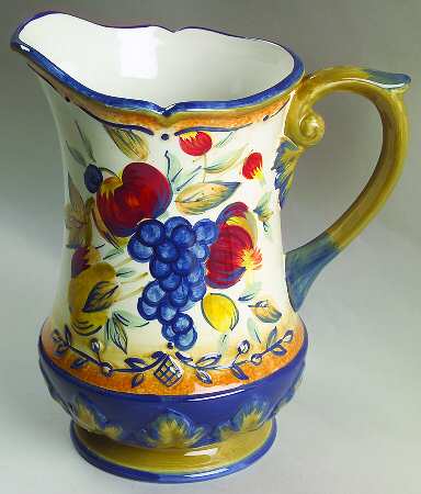 Tuscan Fruit Blue 128 Oz Pitcher