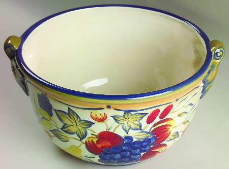 Tuscan Fruit Blue 10" Large Salad Serving Bowl