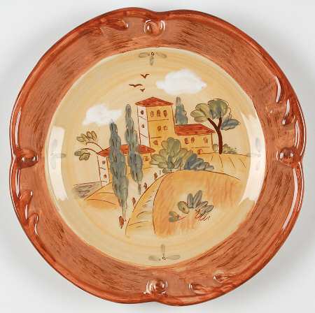 Tuscan Landscape Salad/Dessert Plate