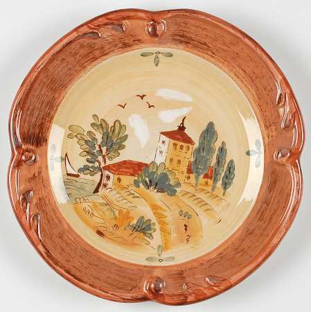Tuscan Landscape Salad/Dessert Plate