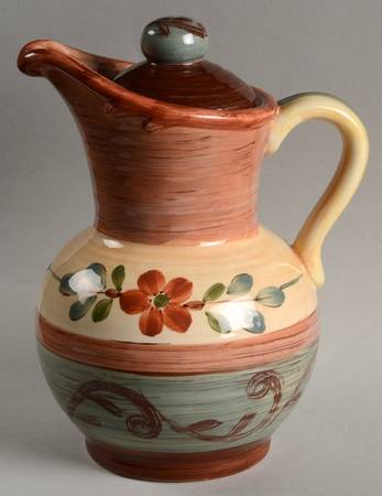 Tuscan Landscape Oil Jar/Server & Lid