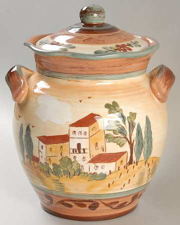 Tuscan Landscape Medium Canister & Lid