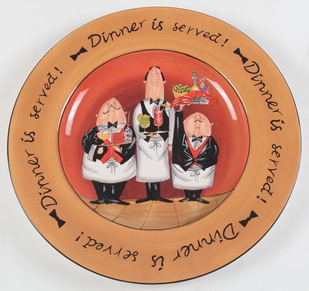 Dinner Is Served 16" Chop Plate (Round Platter)