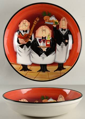 Dinner Is Served 13" Pasta Serving Bowl
