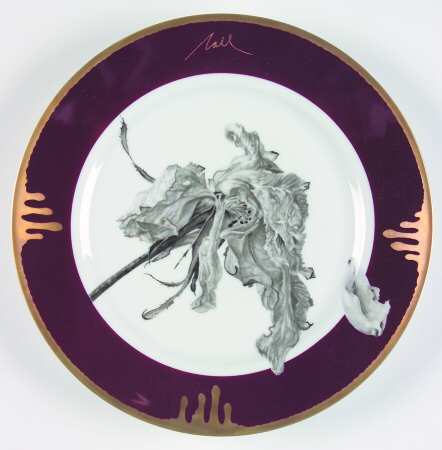 Tuscan Roses Aubergine (Purple) by Charles Field Haviland