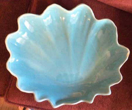 Rancho Turquoise (Glossy) 12" Shell Shaped Dish by Catalina