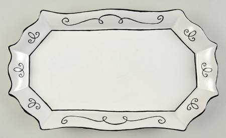 Bon Bonniere Coconut Creme 14" Oval Serving Platter