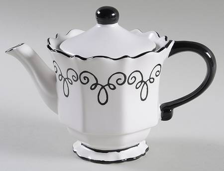 Bon Bonniere Coconut Creme Teapot for Individual Teapot & Lid with Cup