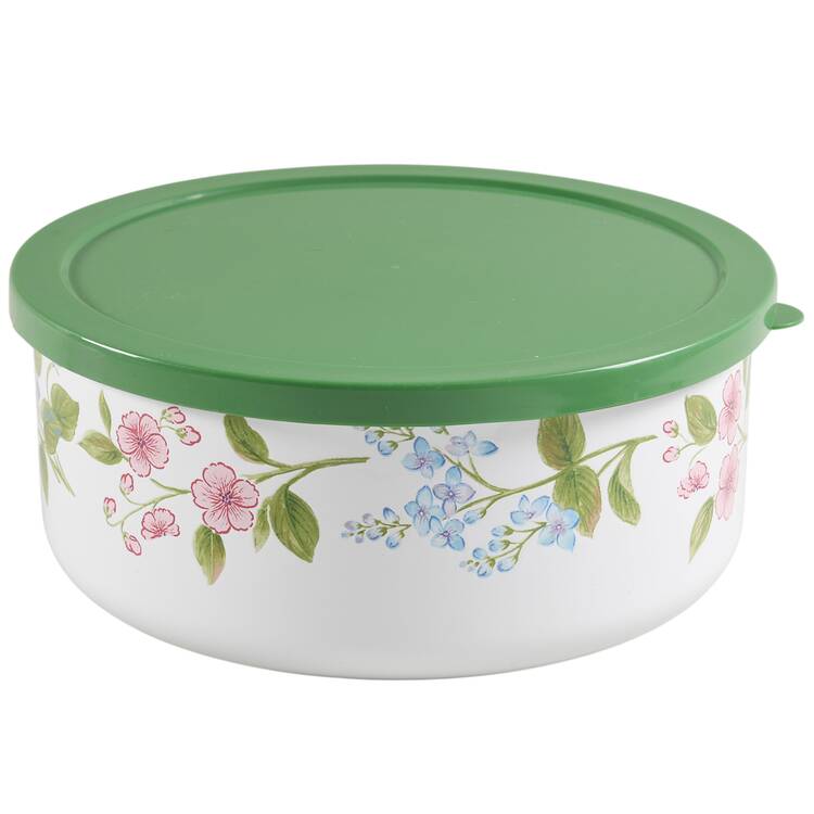 Delicate Array (Corelle) 7" Metal Bowl & Plastic Lid by Corning Corelle
