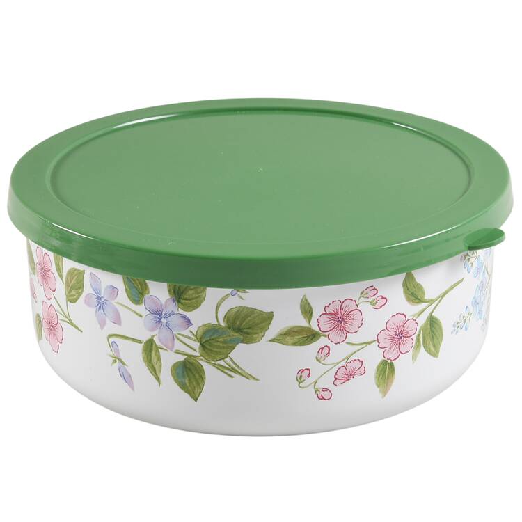 Delicate Array (Corelle) 6" Metal Bowl W/Plastic Lid by Corning Corelle