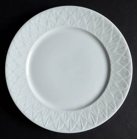 Feuilles White (Blanc) Salad/Dessert Plate