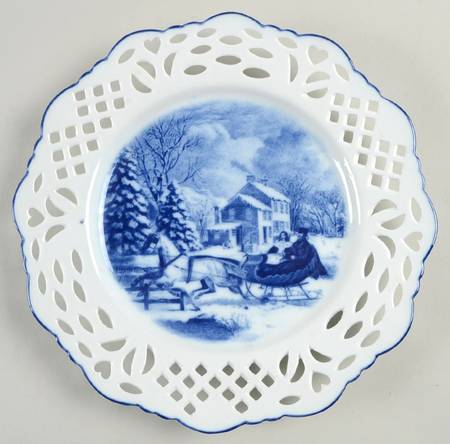 Blue And White Wall Plate