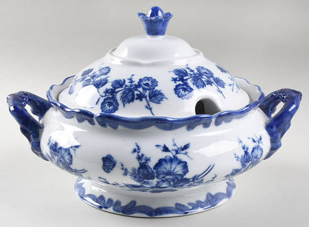Blue And White Tureen & Lid