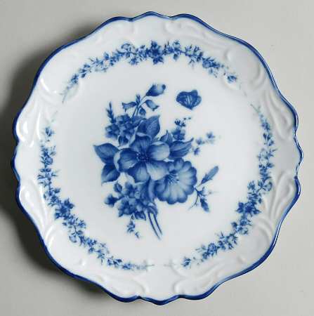 Blue And White Coupe Salad Plate
