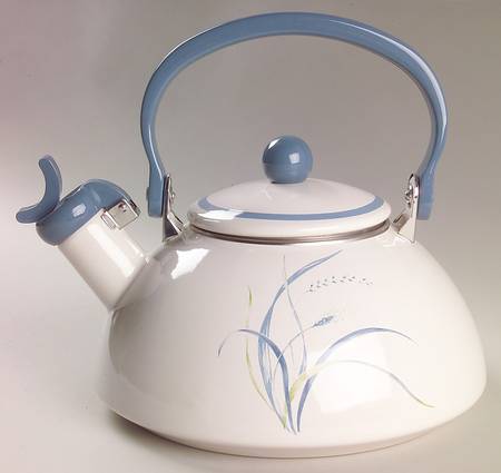 Coastal Breeze (Corelle) Metal Whistler Kettle & Lid