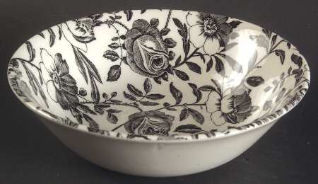 Black Peony Coupe Cereal Bowl