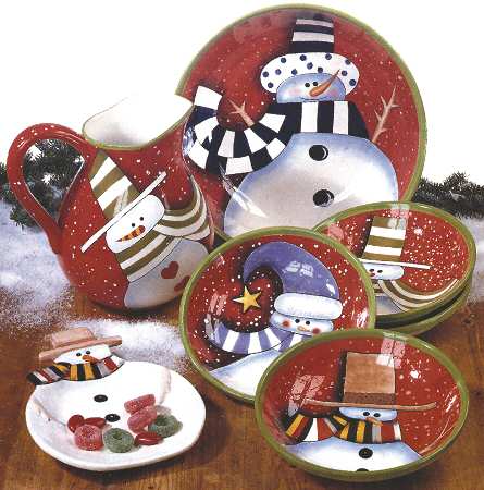 Charlie's Snowmen 13" Pasta Serving Bowl