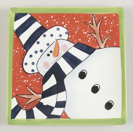 Charlie's Snowmen Salad/Dessert Plate