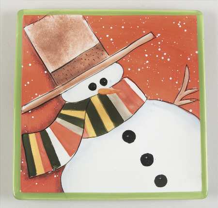 Charlie's Snowmen Salad/Dessert Plate