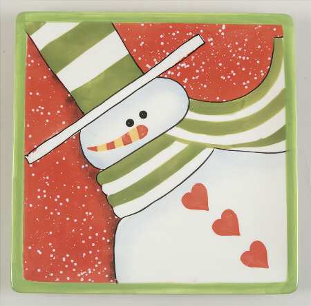 Charlie's Snowmen Salad/Dessert Plate
