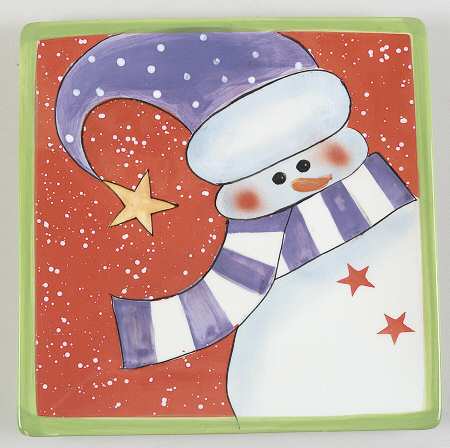 Charlie's Snowmen Salad/Dessert Plate