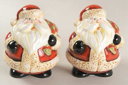 Snowball Santa Figural Salt & Pepper Set