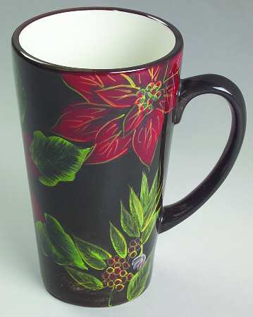 Poinsettia Latte Mug