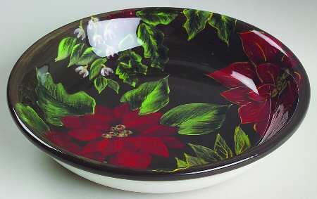 Poinsettia 9" Soup/Pasta Bowl