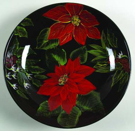 Poinsettia 13" Pasta Serving Bowl