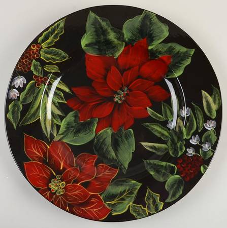 Poinsettia 16" Chop Plate (Round Platter)