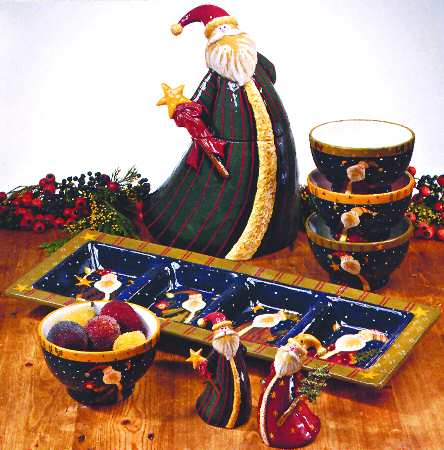 Antique Santa 4 Part Relish