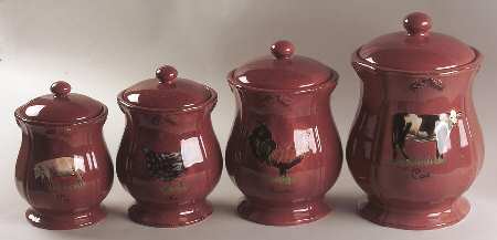 Vintage Farm (4 Piece) Canister Set (Box Set)