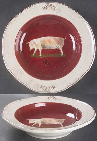 Vintage Farm Large Rim Soup Bowl