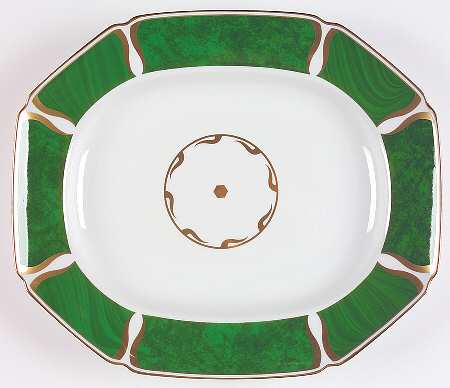 Imperial Malachite 14" Oval Serving Platter