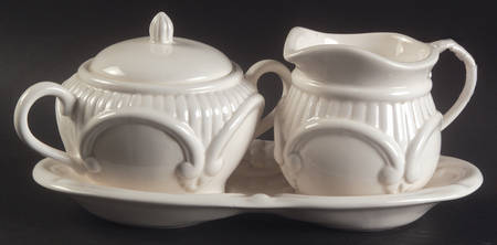 CLR23 Creamer & Sugar with Lid & Tray Set