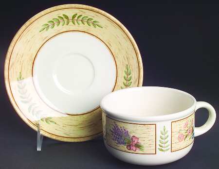 Floral Pastures Breakfast Cup & Saucer Set