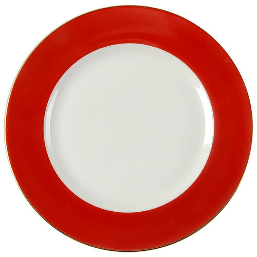 Red Band (Wide Red Rim, Gold Trim) Salad Plate