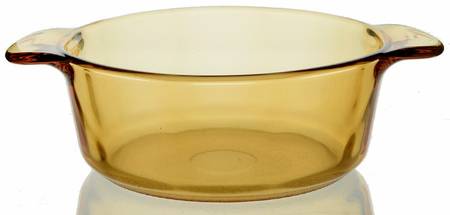 Visions Amber 1 Qt Round Casserole No Lid