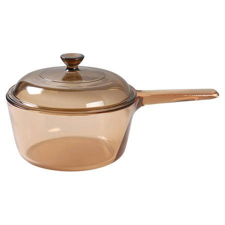 Visions Amber 1.5 Quart Saucepan with Lid