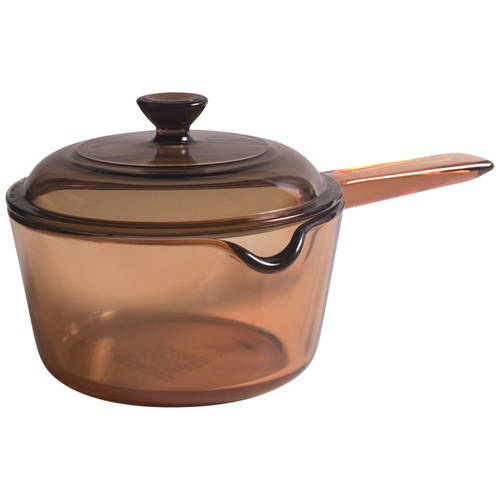 Visions Amber 1 Quart Saucepan & Lid