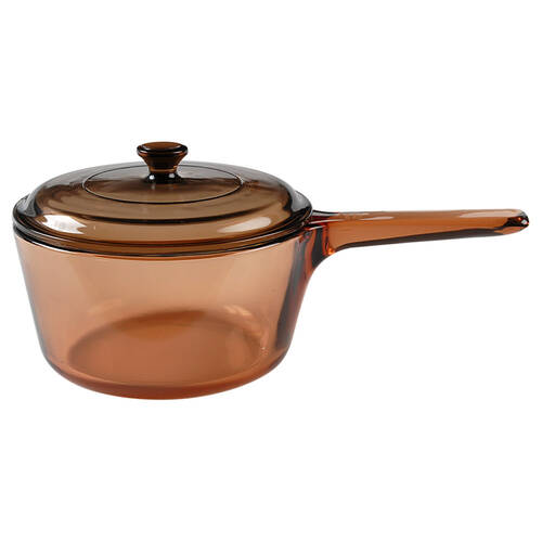 Visions Amber 1.5 Quart Saucepan with Lid